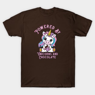 Powered by Unicorns and Chocolate T-Shirt